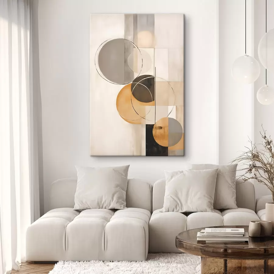 Obraz Geometrická abstrakce s kruhy Č. s46358