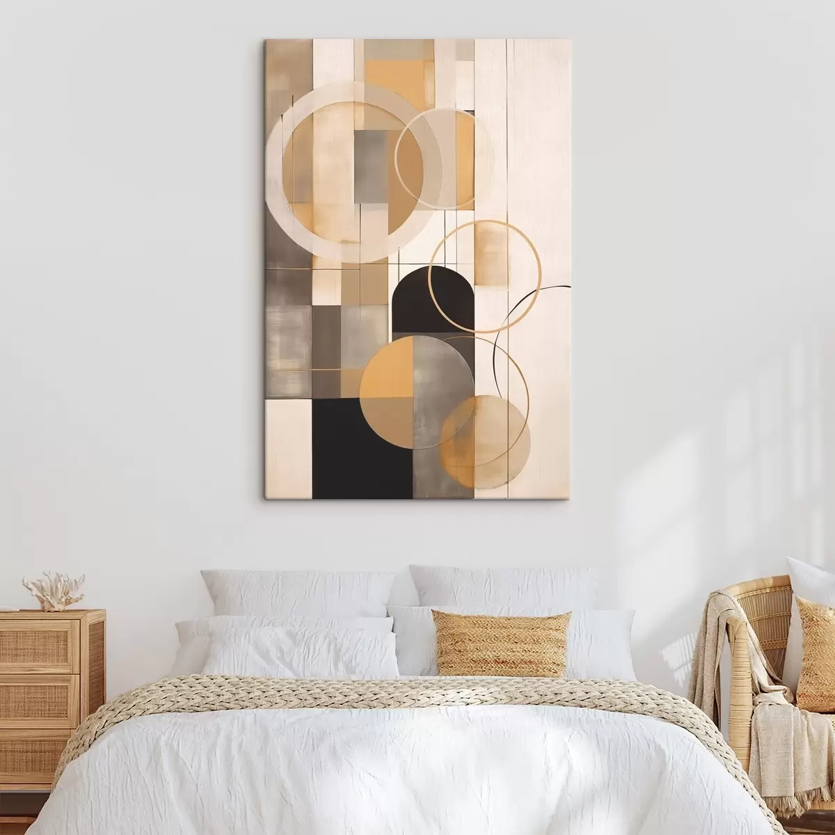 Obraz Geometrická abstrakce s kruhy Č. s46359