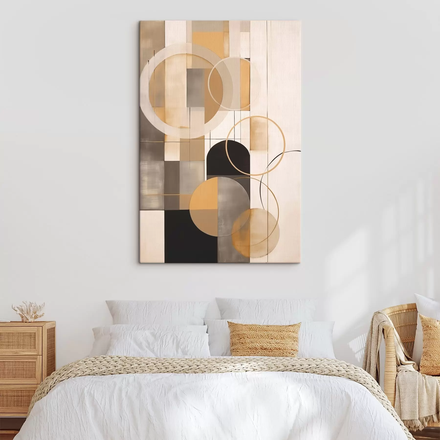 Obraz Geometrická abstrakce s kruhy Č. s46359