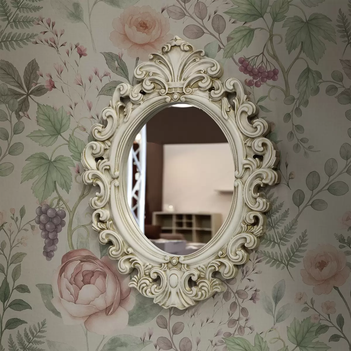 Tapety Pastelová zahrada s růžemi, kapradinami a hrozny a00867