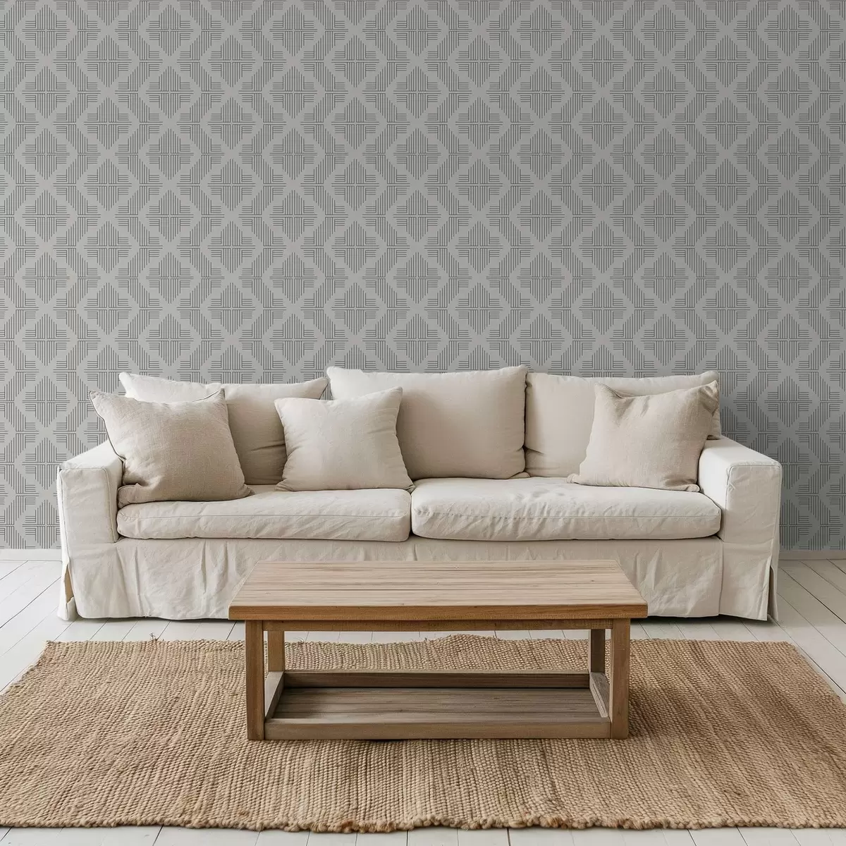 Tapety Břidlicové linie tvořící stupňovité čtverce na světle šedém podkladu a00909