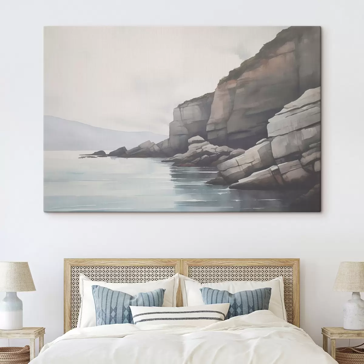 Obraz Skalnaté pobřeží v mlze Č. s46464