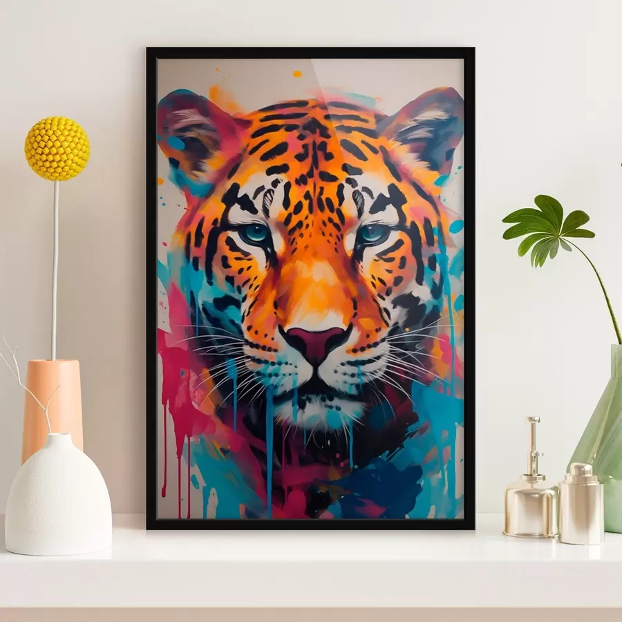 Fototapet Jaguar ve stylu street artu f46476