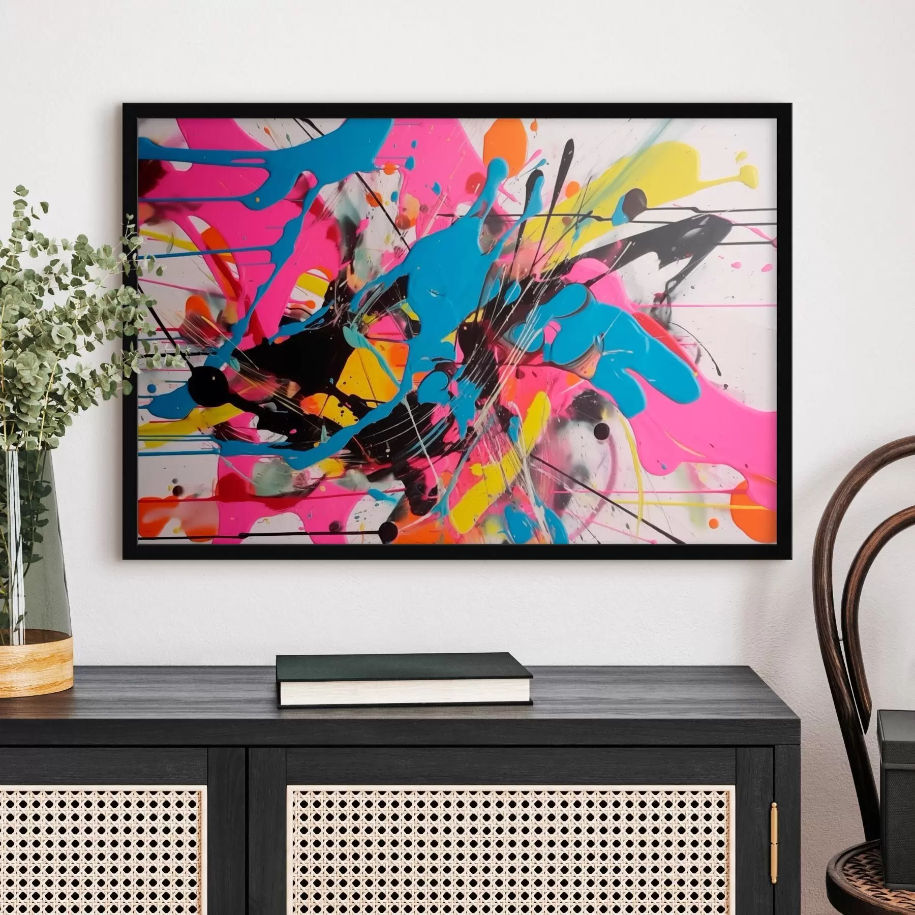 Fototapet Jasný stříkec barvy. Abstraktní styl kapání f46478