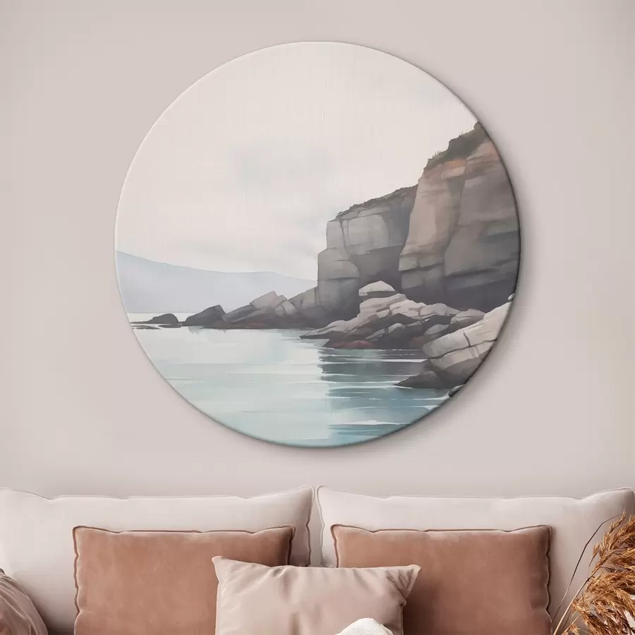 Obraz Skalnaté pobřeží v mlze Č. r46464