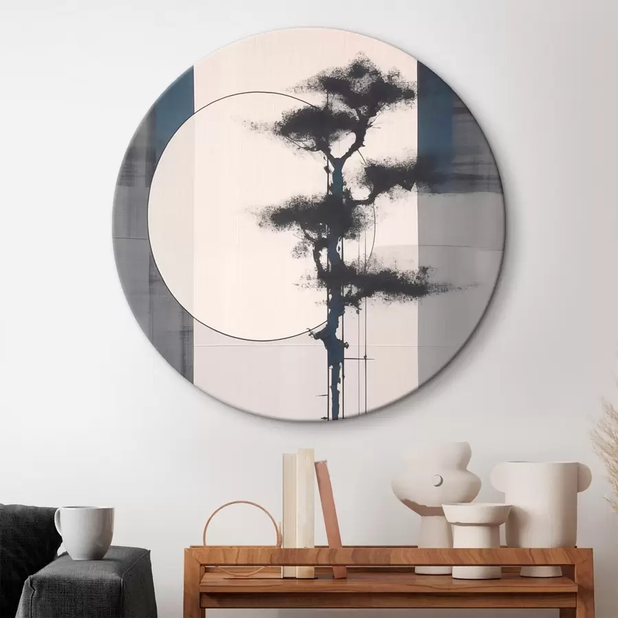 Obraz Abstrakce. Strom a slunce. Japonský minimalismus Č. r46463