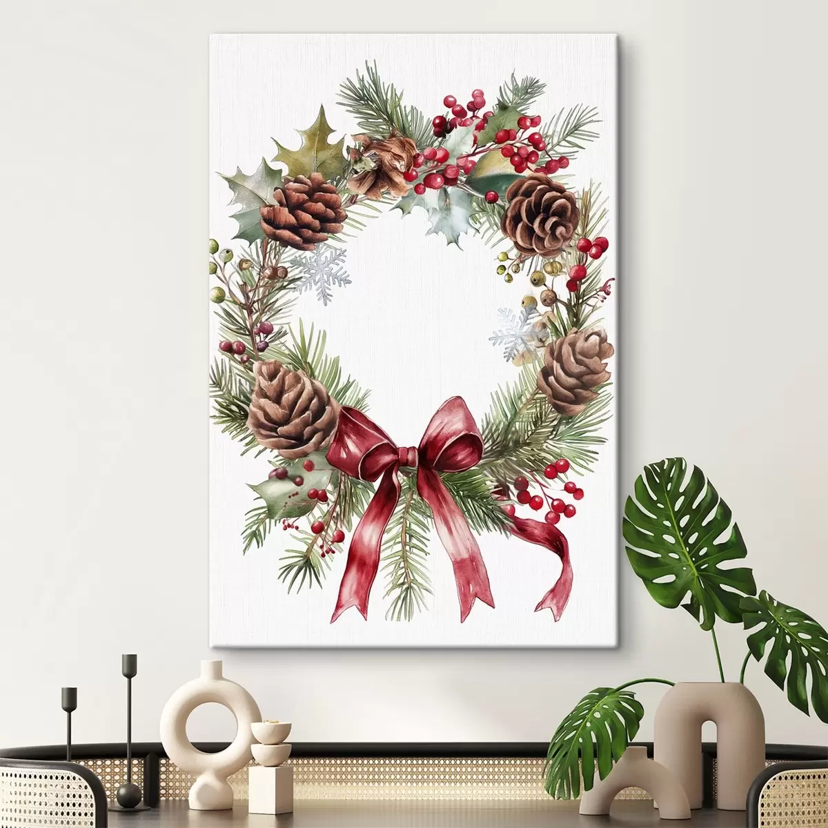 Obraz vánoční věnec Č. s46601