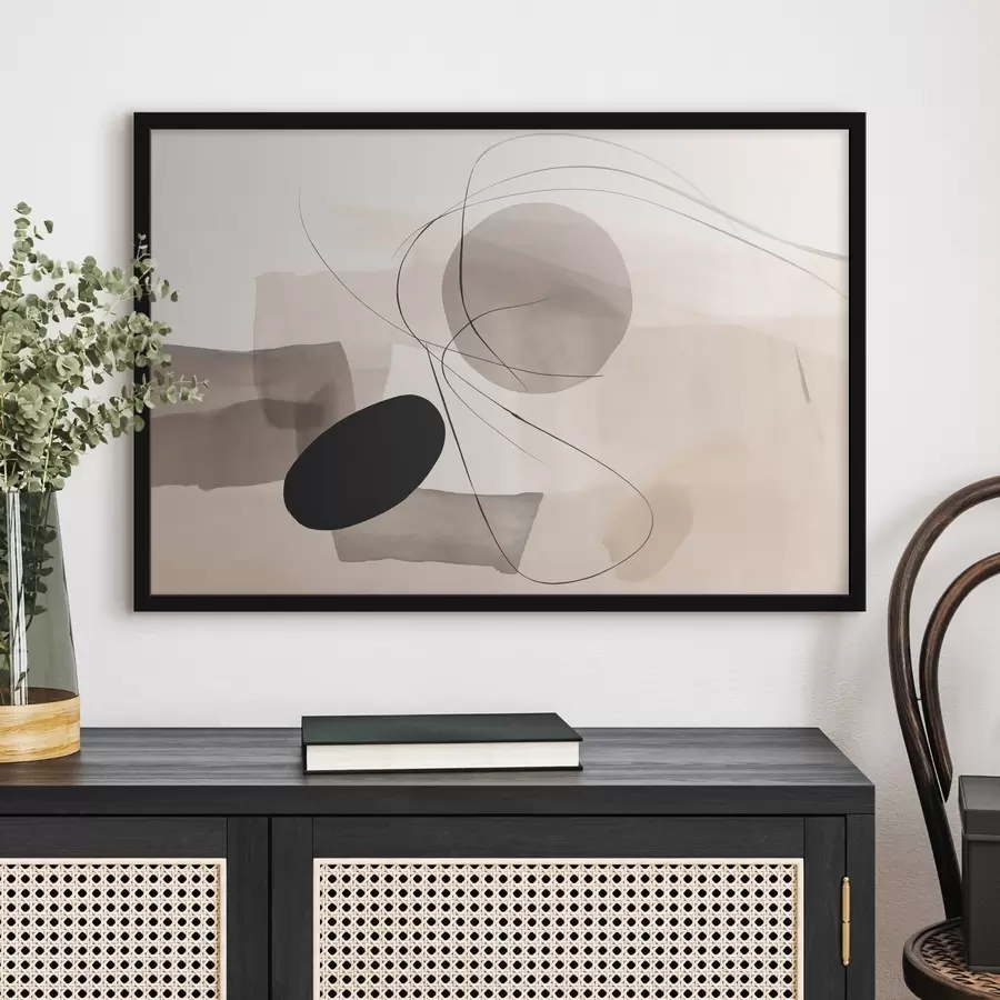 Fototapet Abstraktní tvary s liniemi f46455