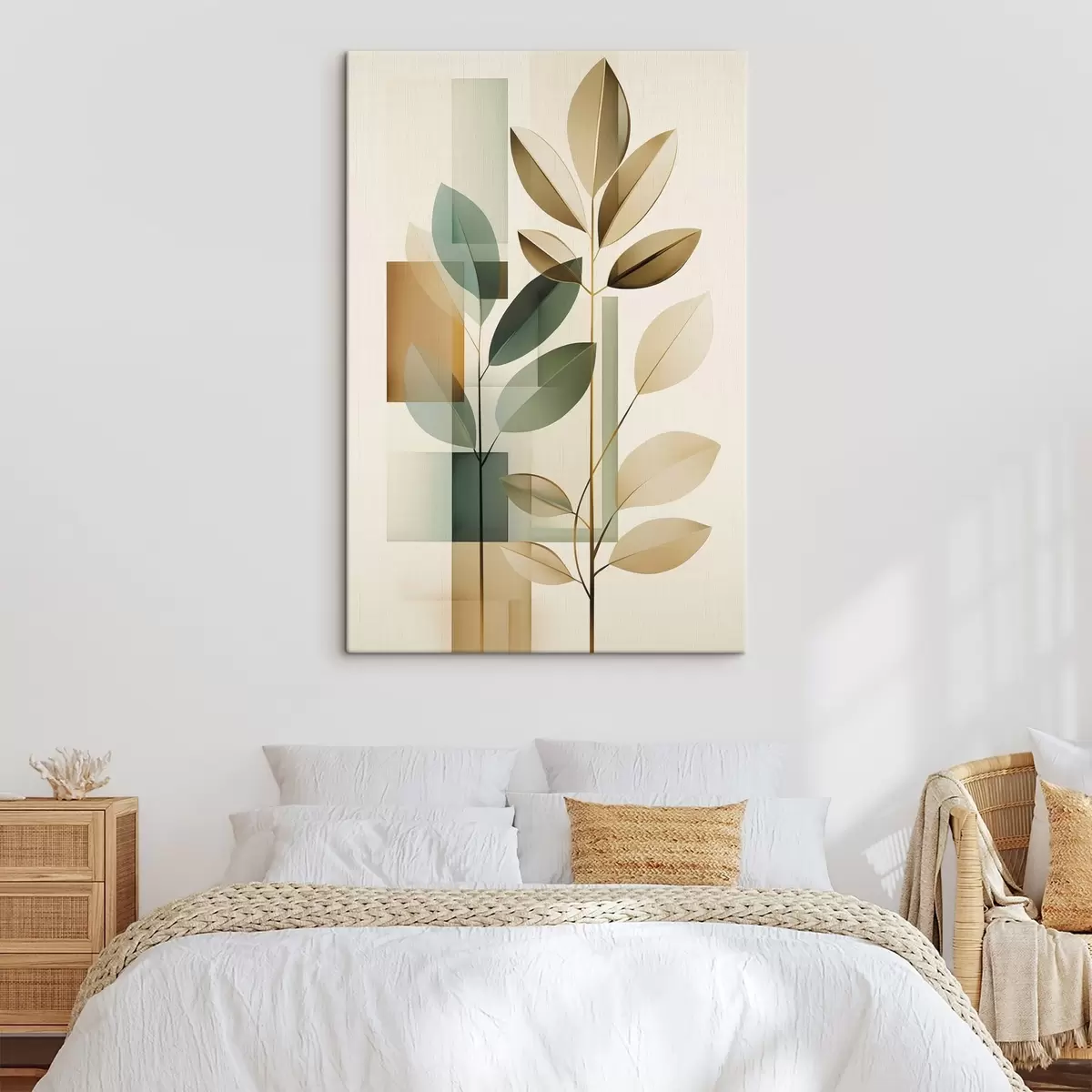 Obraz Geometrické abstrakce s listy Č. s46581