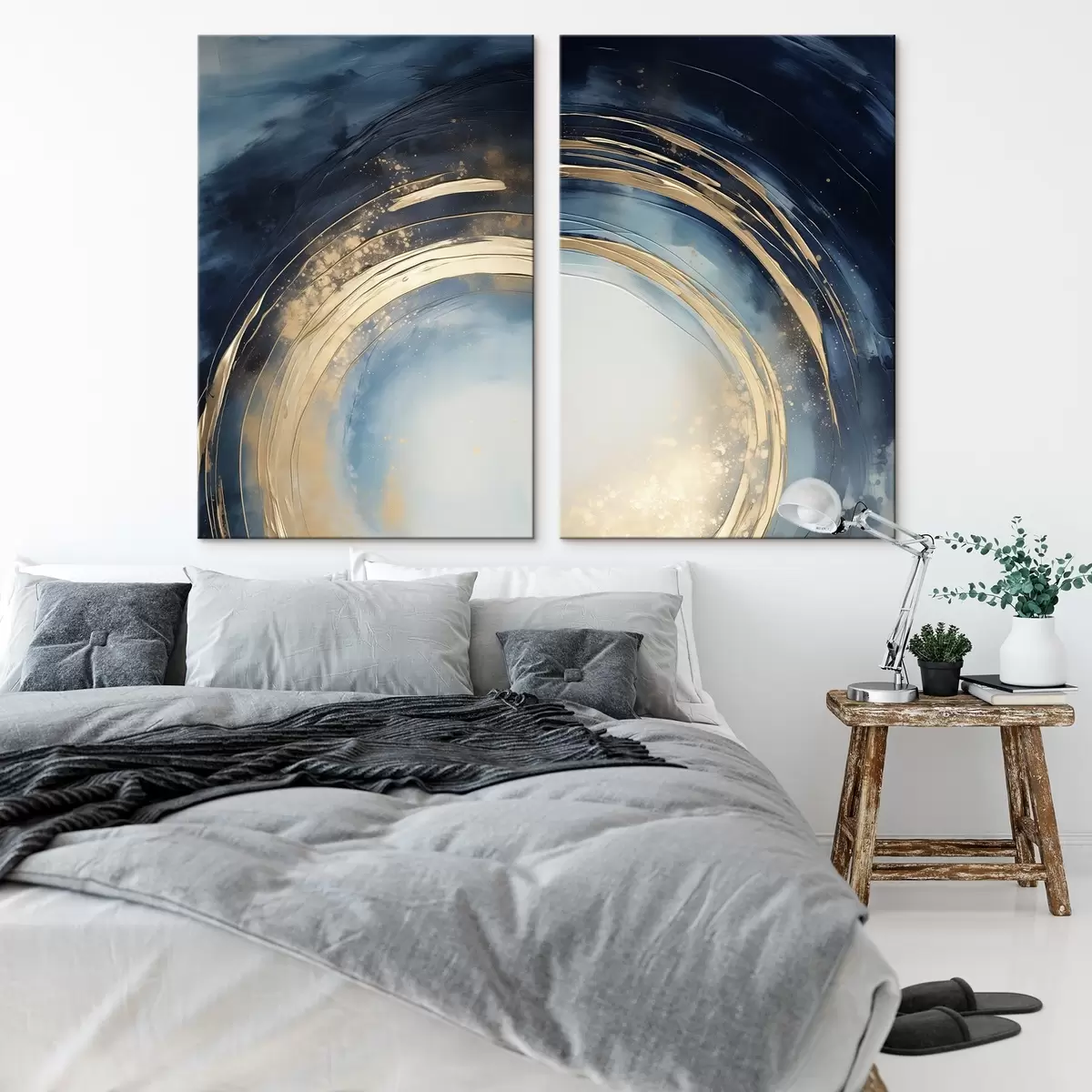 Obraz Půlnoční modrý kruhový oblouk s kovovými oblouky Č. m00969