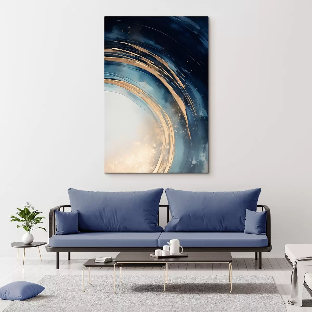 Obraz Úzké vrstvené prstence nad bledým horizontem Č. s46489