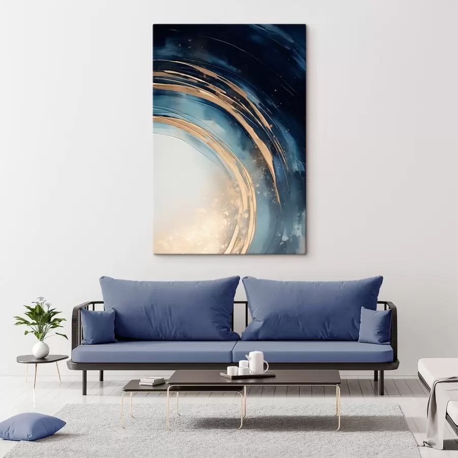 Obraz Úzké vrstvené prstence nad bledým horizontem Č. s46489