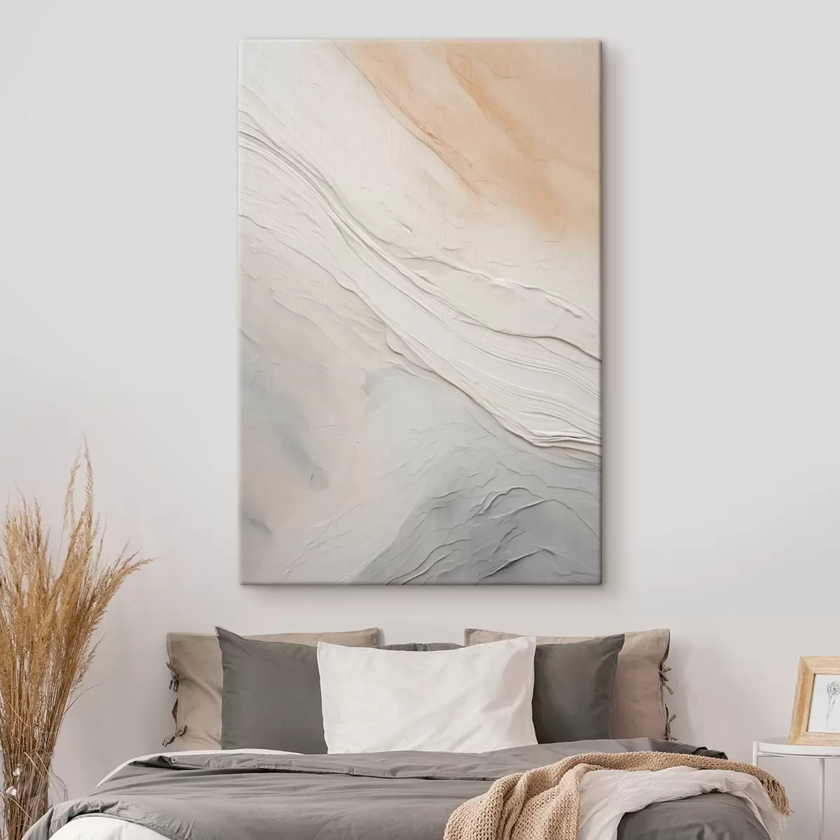 Obraz Texturovaná omítka v jemných odstínech slonové kosti a písku Č. s46510