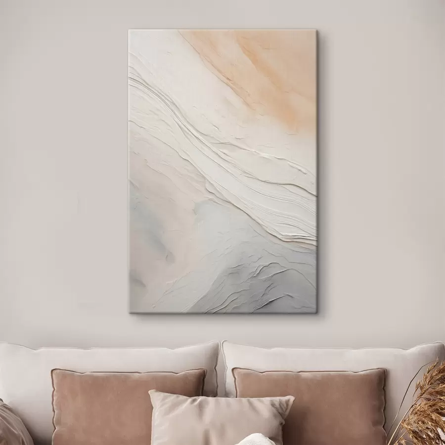 Obraz Texturovaná omítka v jemných odstínech slonové kosti a písku Č. s46510