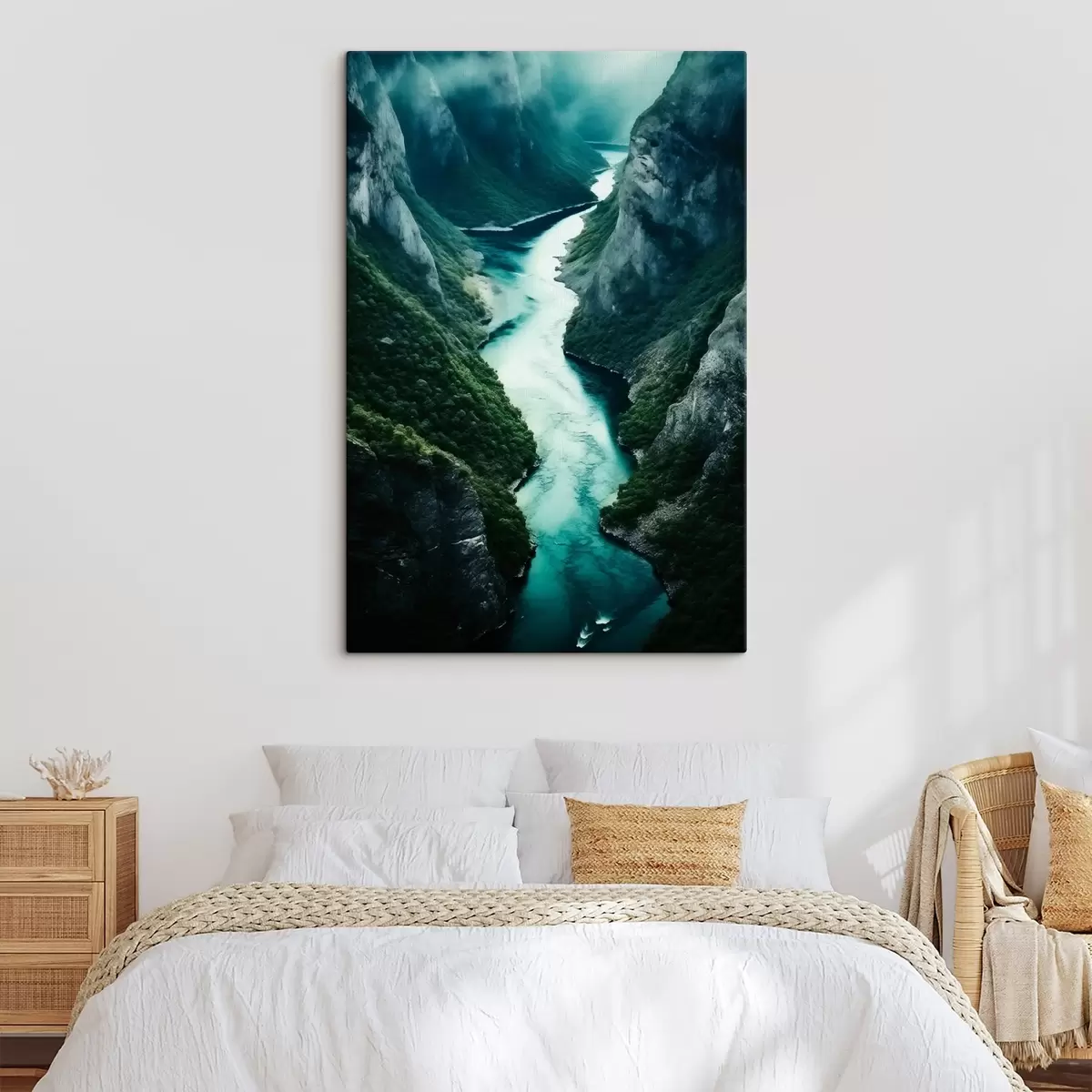 Obraz Úzká soutěska s tyrkysovým proudem shora Č. s46522