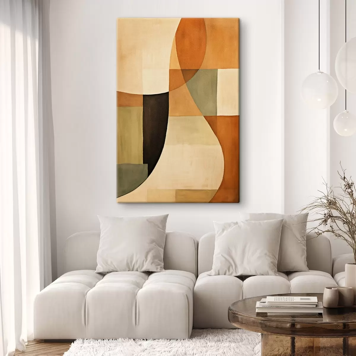 Obraz Měkká geometrická pole v teplé přírodní paletě Č. s46538