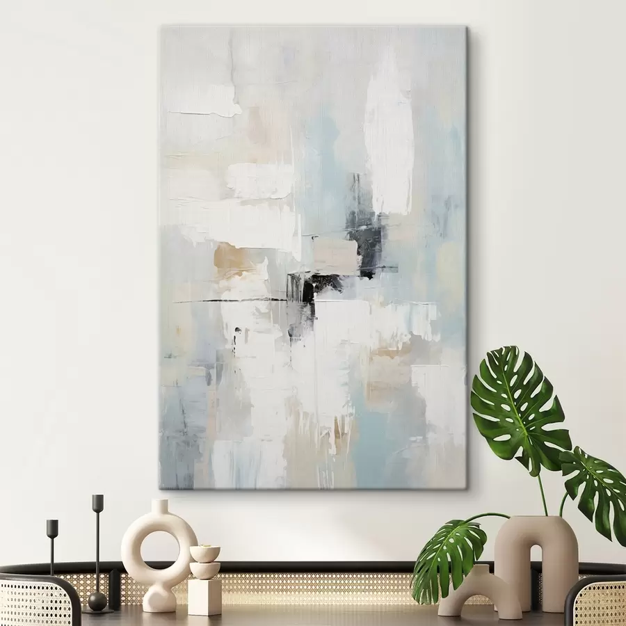 Obraz Světlý abstraktní vzor s černými akcenty Č. s46548