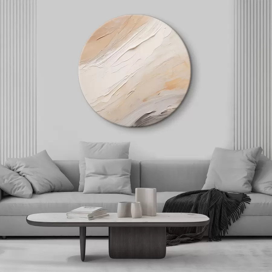 Obraz Texturovaná omítka ve tvaru vírů v teplé béžové barvě s jemnou šedou Č. r46511