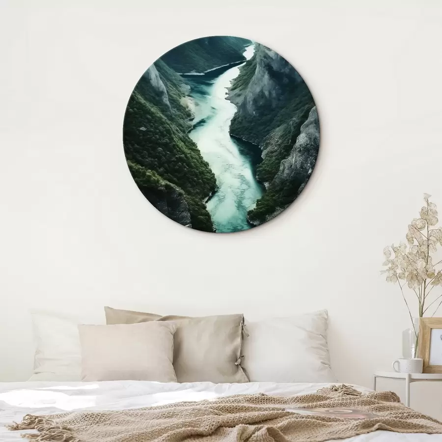 Obraz Úzká soutěska s tyrkysovým proudem shora Č. r46522