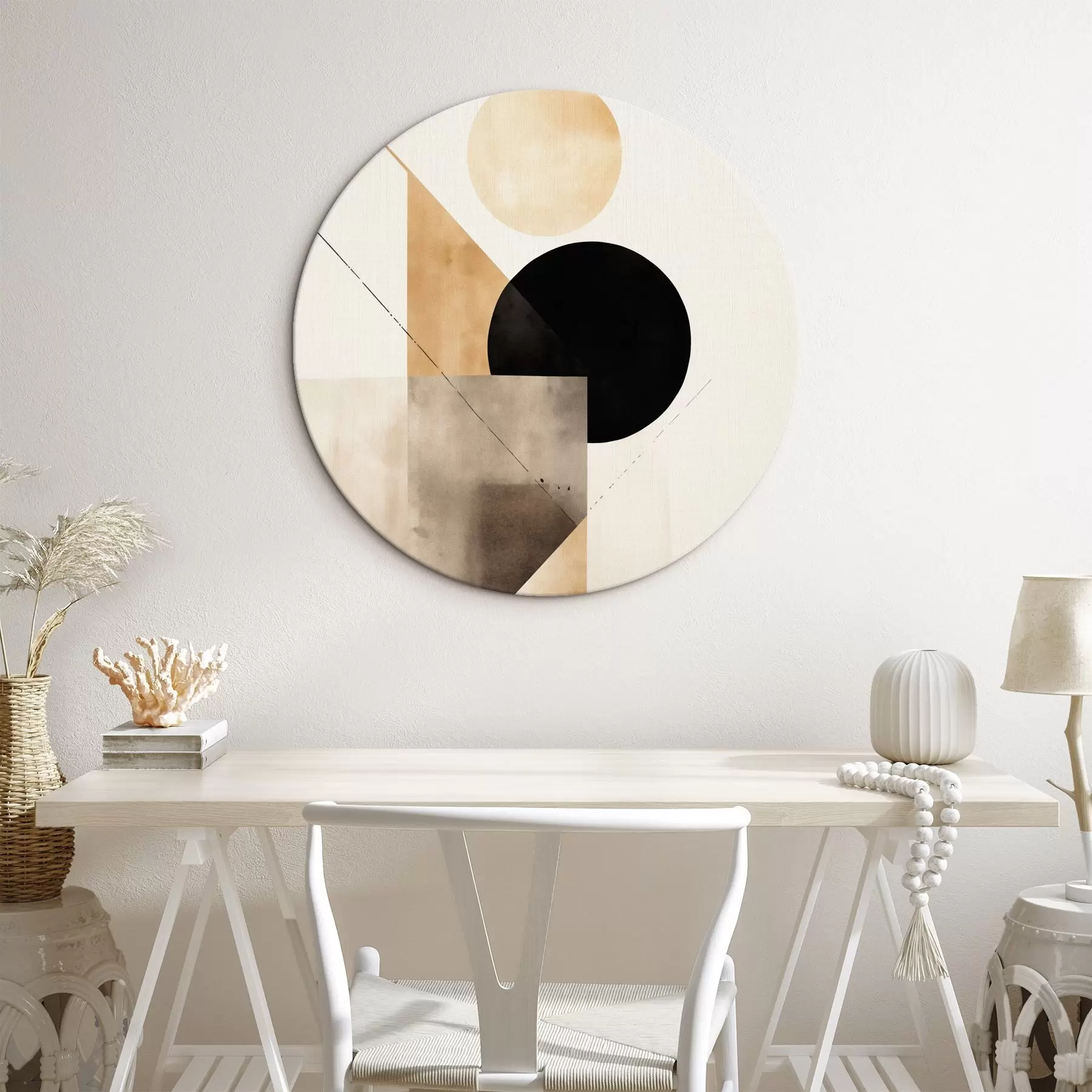 Obraz Minimální kompozice: kruh, trojúhelník a roviny Č. r46532