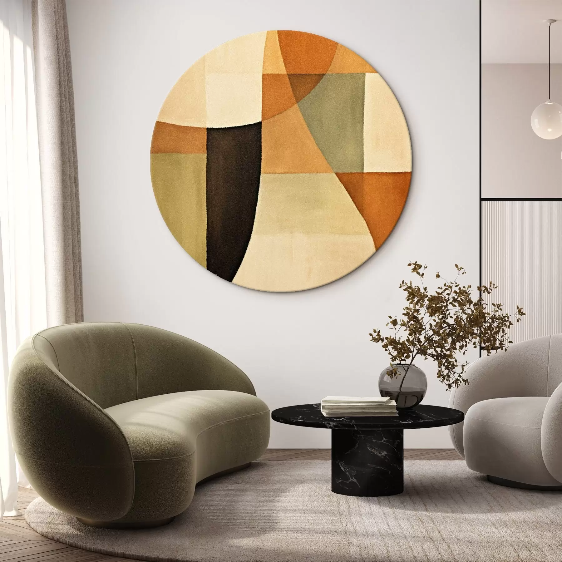 Obraz Měkká geometrická pole v teplé přírodní paletě Č. r46538