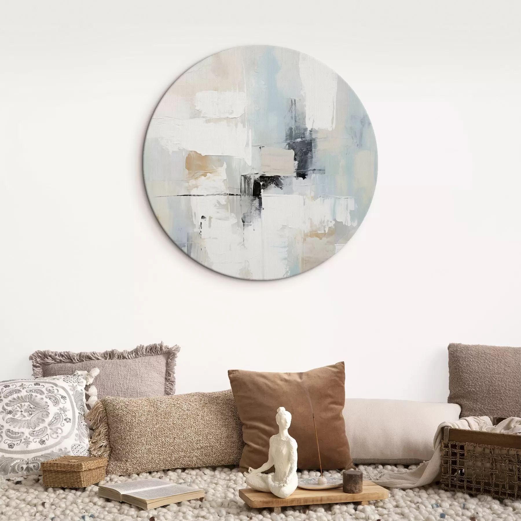 Obraz Světlý abstraktní vzor s černými akcenty Č. r46548