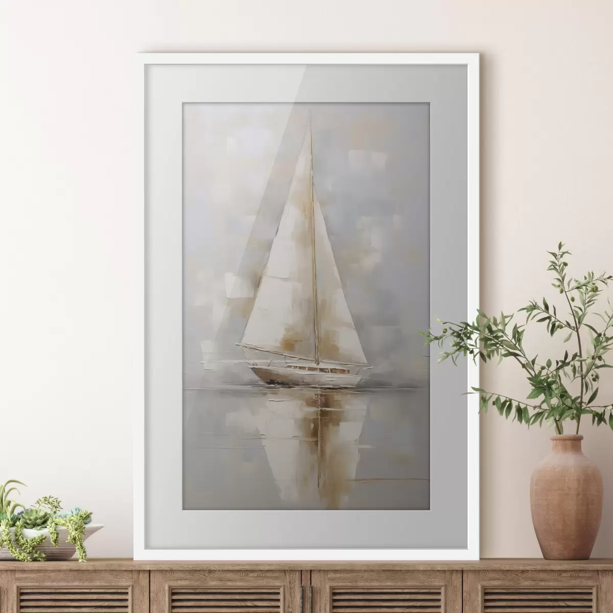 Poster Imitace malby plachetnice f46677