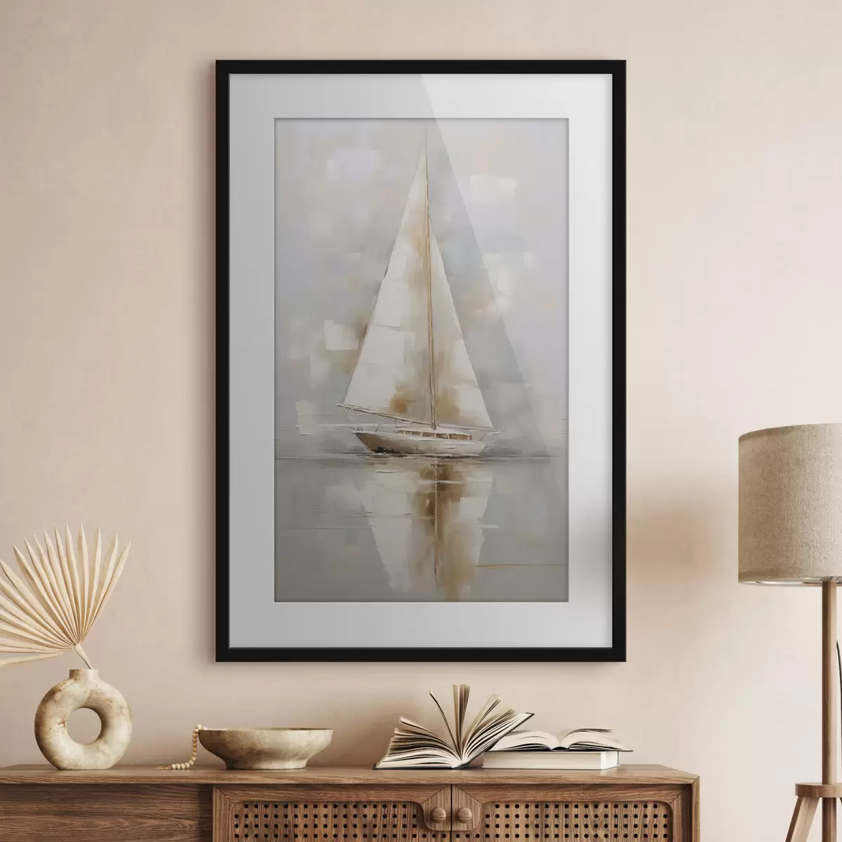 Poster Imitace malby plachetnice f46677