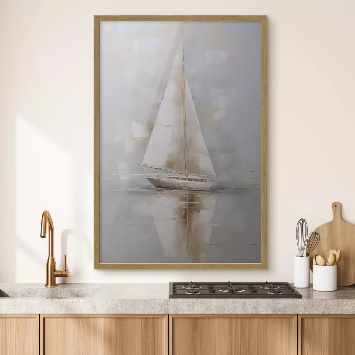 Poster Imitace malby plachetnice f46677