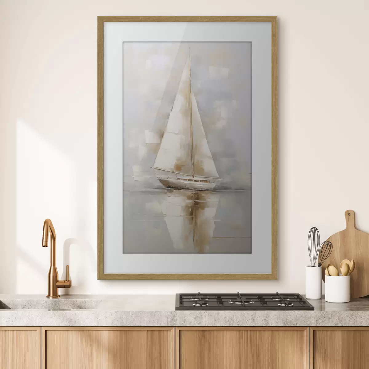 Poster Imitace malby plachetnice f46677