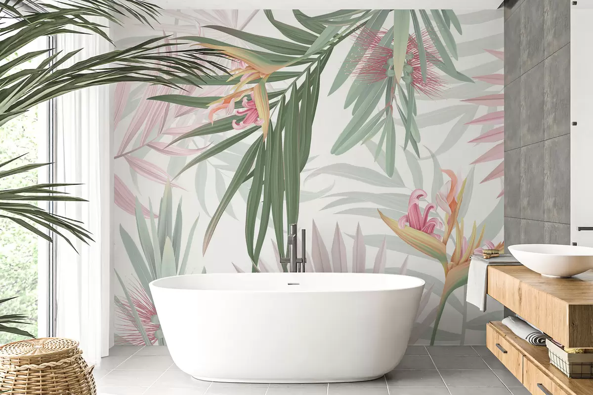 Fototapet Strelitzia v palmovém listí w04896v2