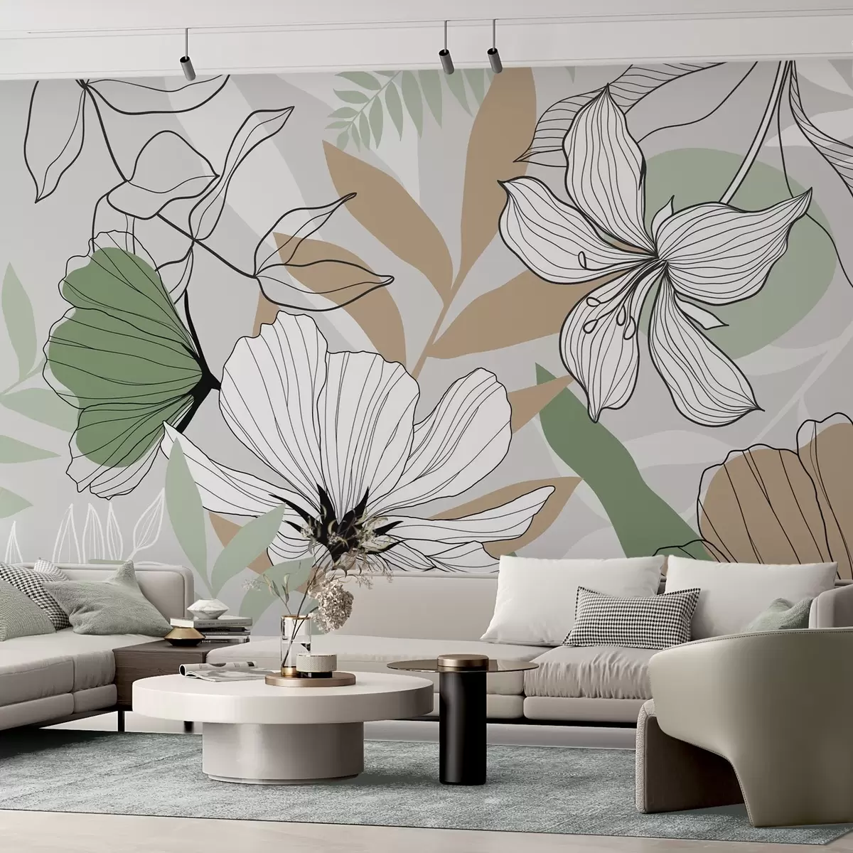 Fototapet Abstraktní rostliny a květiny w04898v2