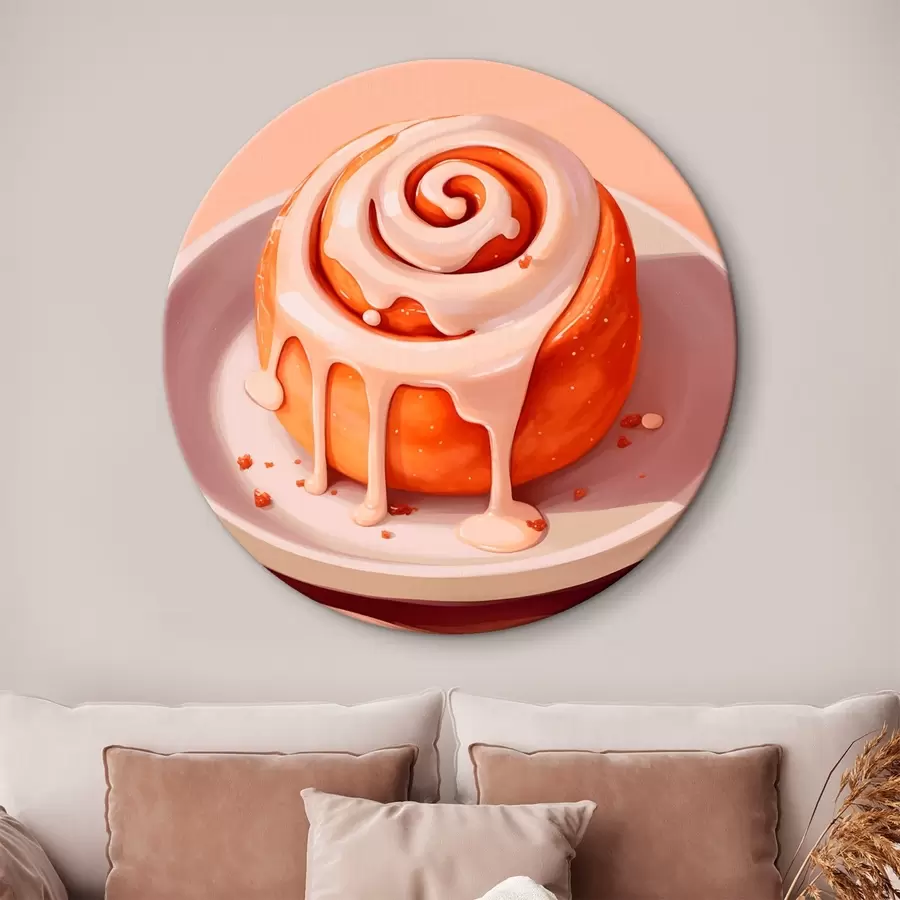 Obraz Skořicová rolka s krémovou polevou Č. r46624