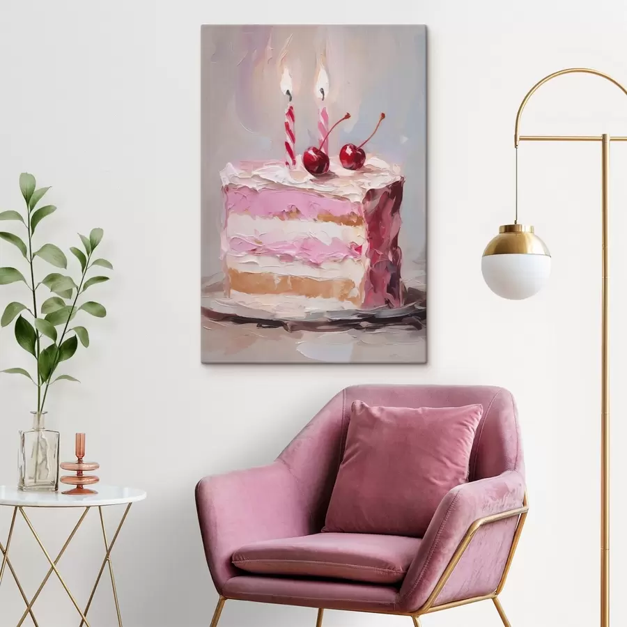 Obraz Kousek dortu napodobující obraz Č. s46718