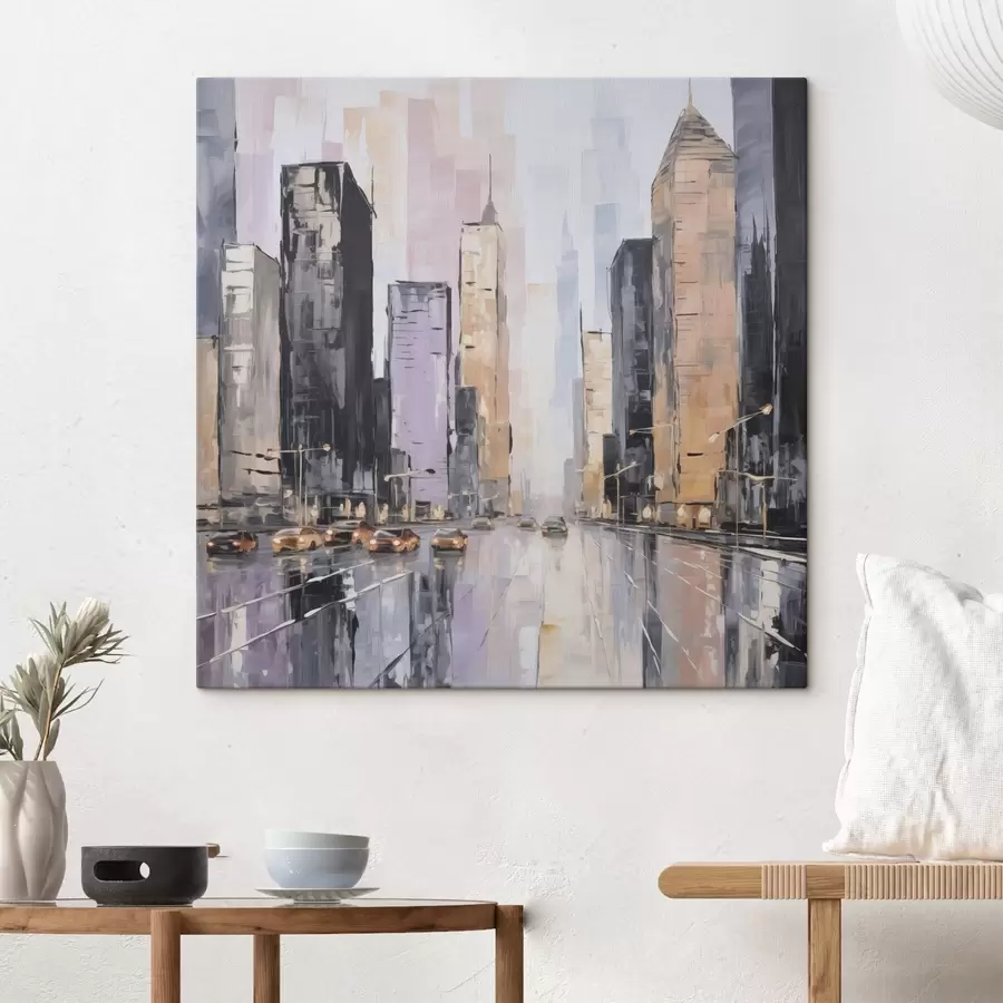 Obraz Abstraktní napodobení městské krajiny v malířství Č. s46753