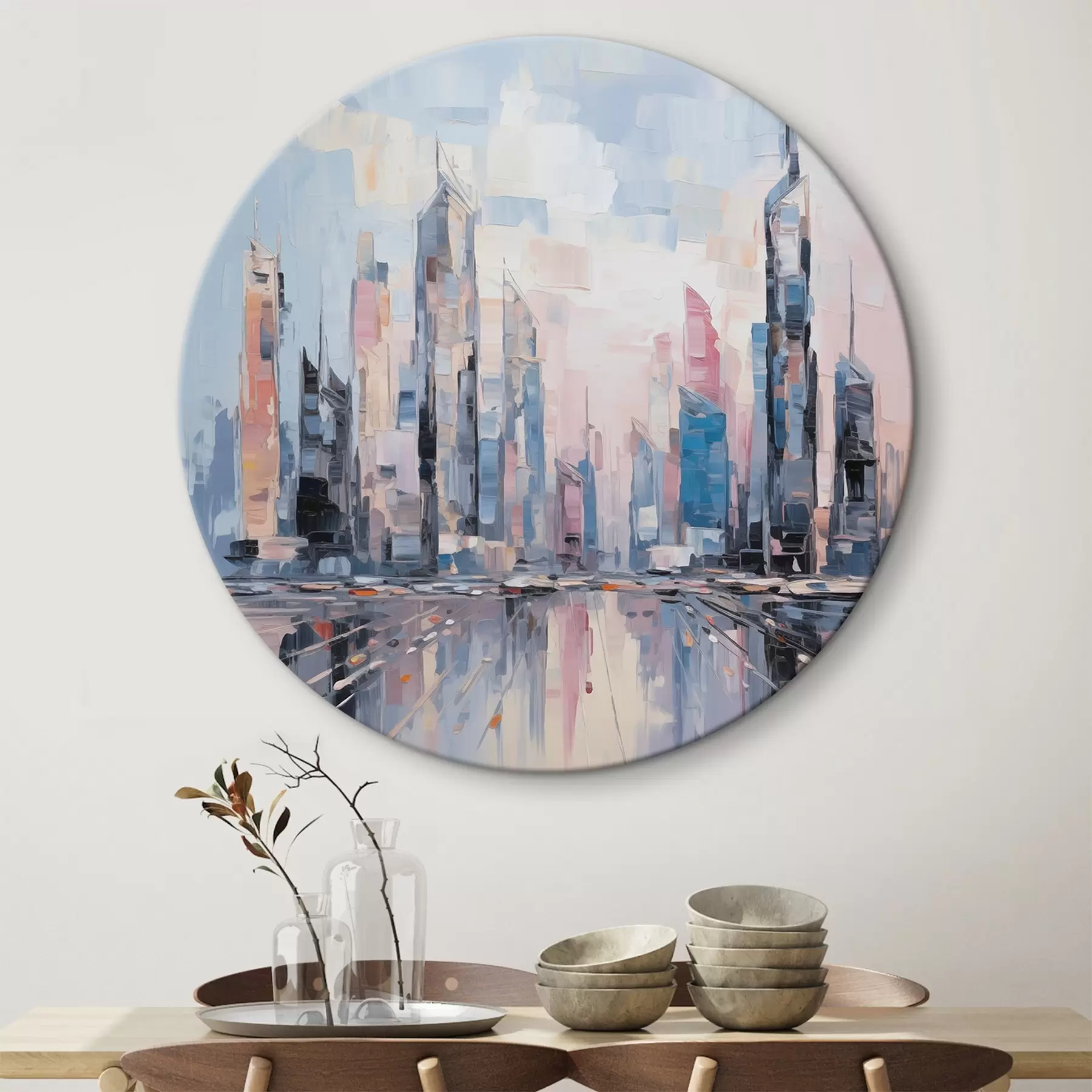 Obraz Abstraktní napodobení malby města Č. r46752