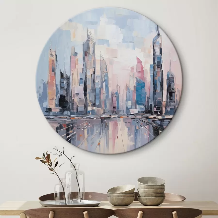 Obraz Abstraktní napodobení malby města Č. r46752