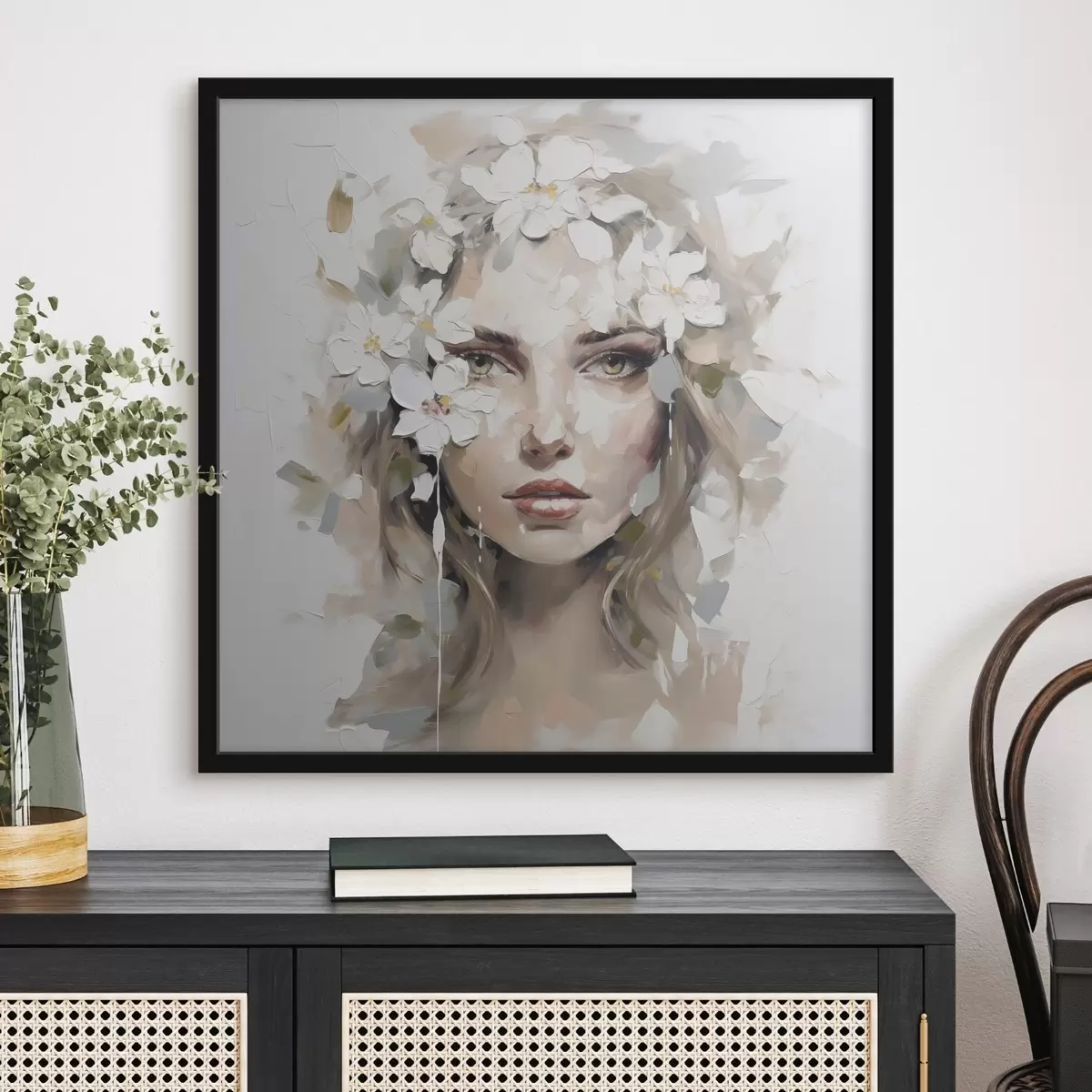 Poster Abstraktní portrét imitující malbu f46749