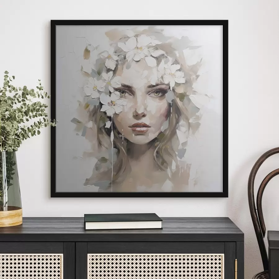 Fototapet Abstraktní portrét imitující malbu f46749