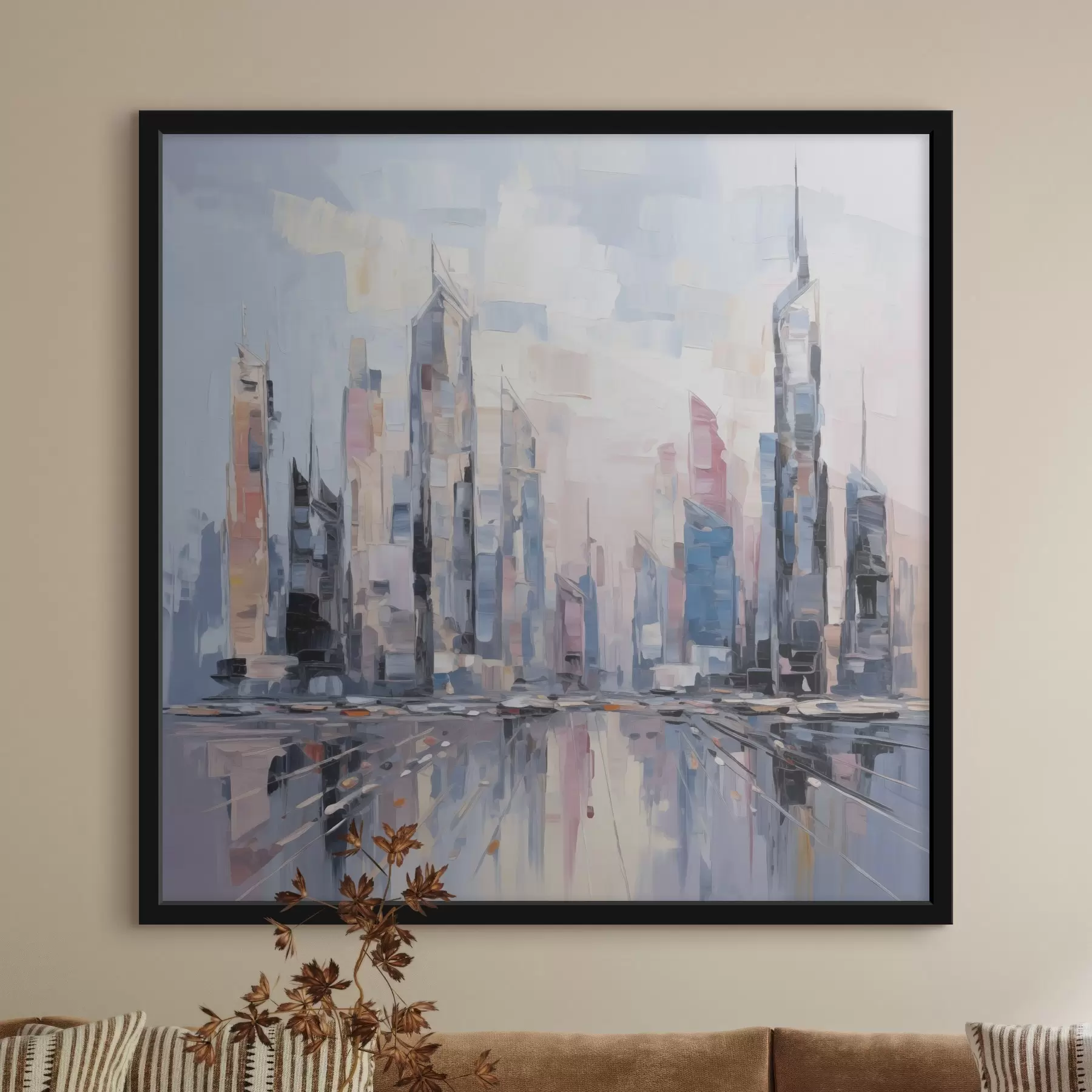 Fototapet Abstraktní napodobení malby města f46752