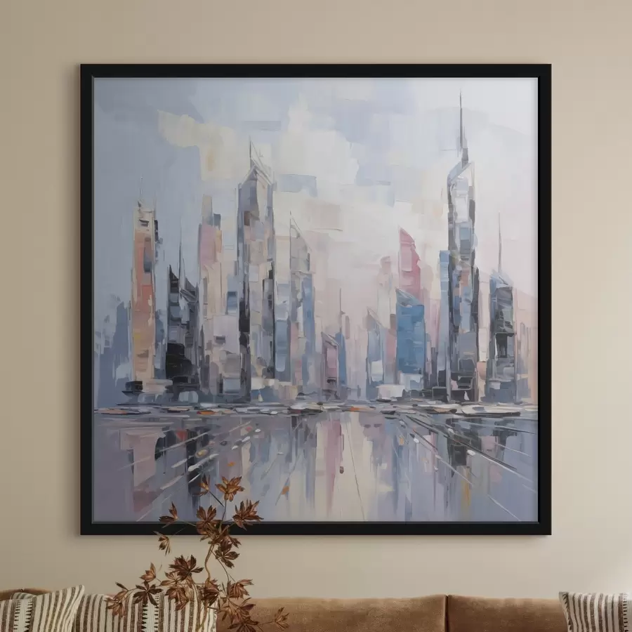 Fototapet Abstraktní napodobení malby města f46752