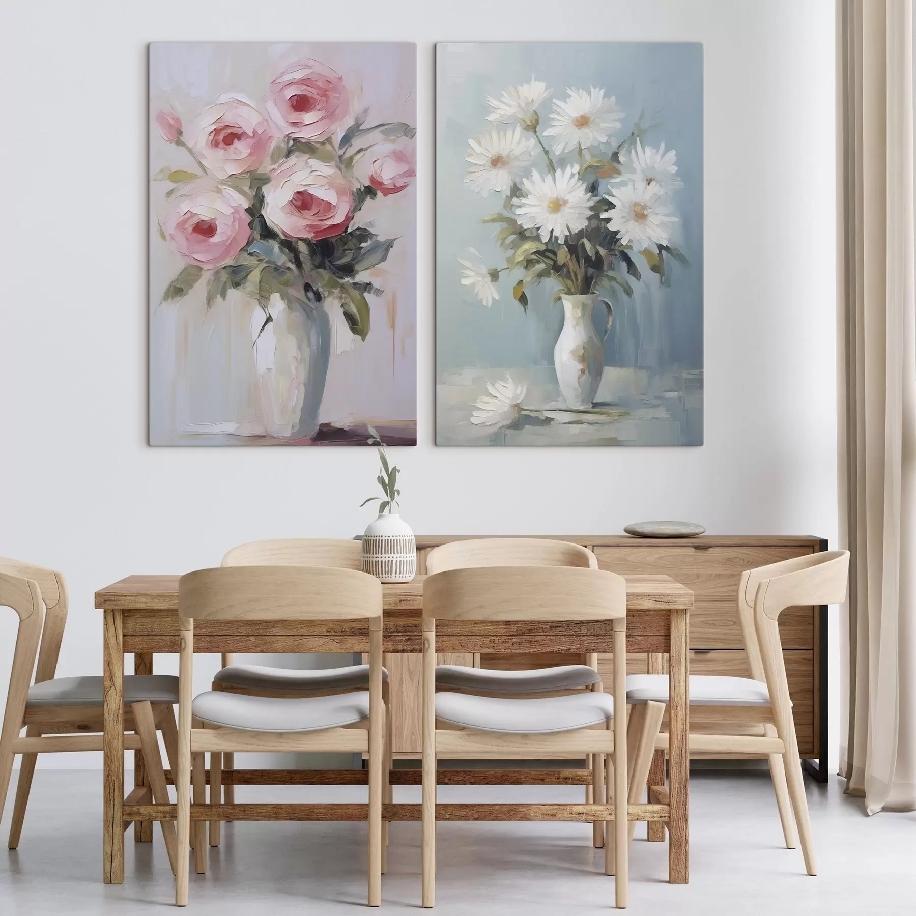 Obraz Květiny ve váze, imitace obrazu Č. m01027