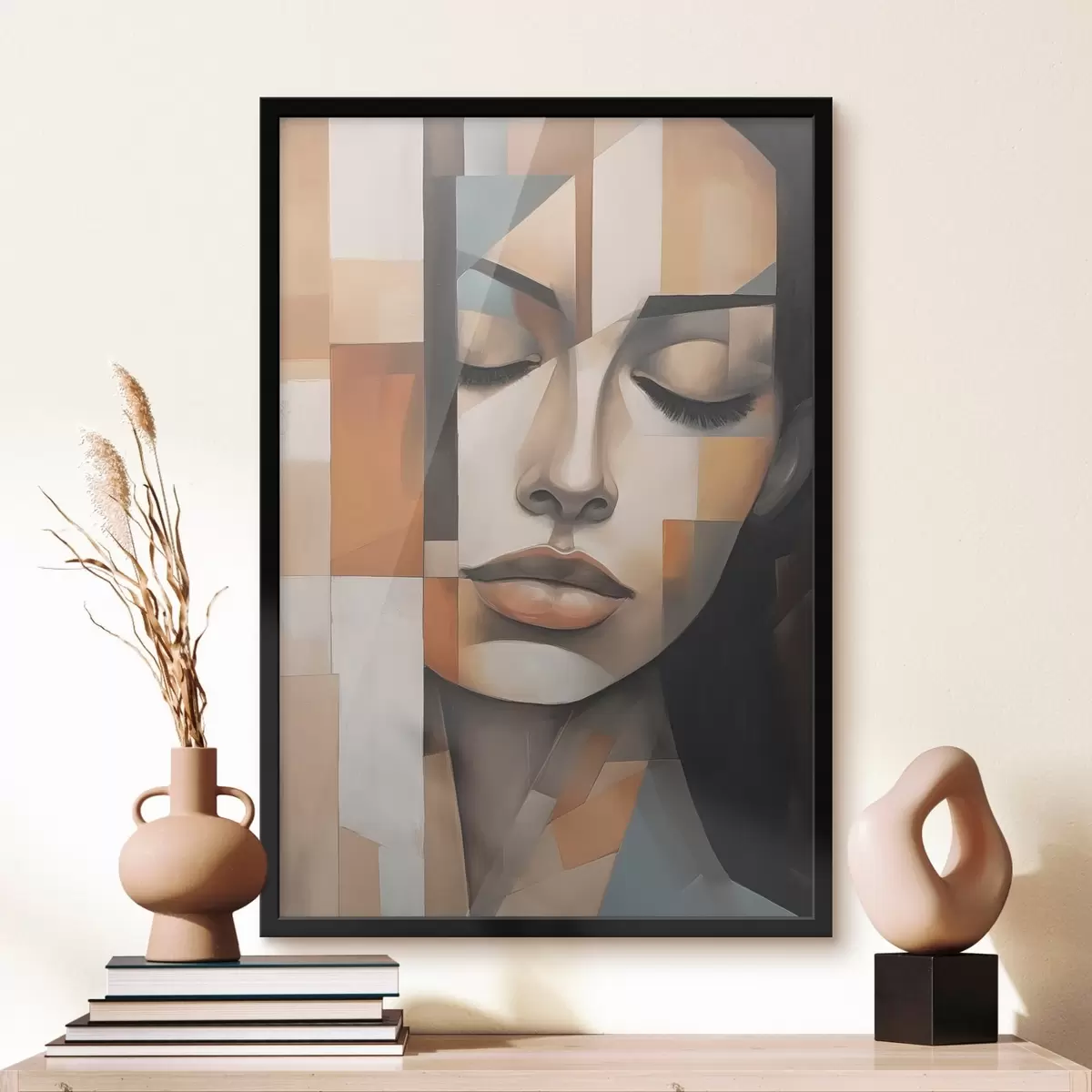 Poster Kubistický ženský portrét f46730