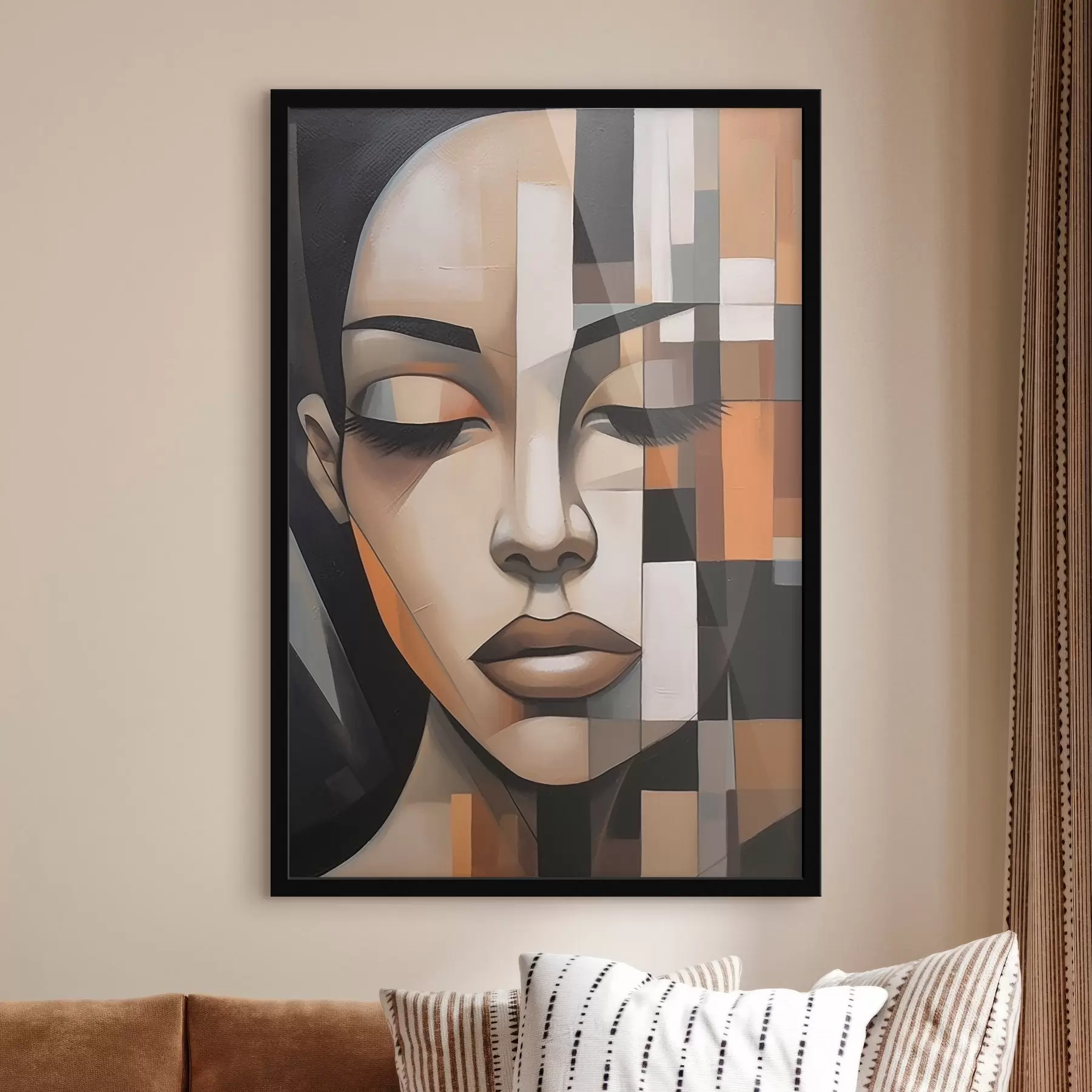 Fototapet Kubistický ženský portrét f46731