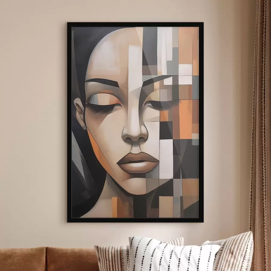 Fototapet Kubistický ženský portrét f46731