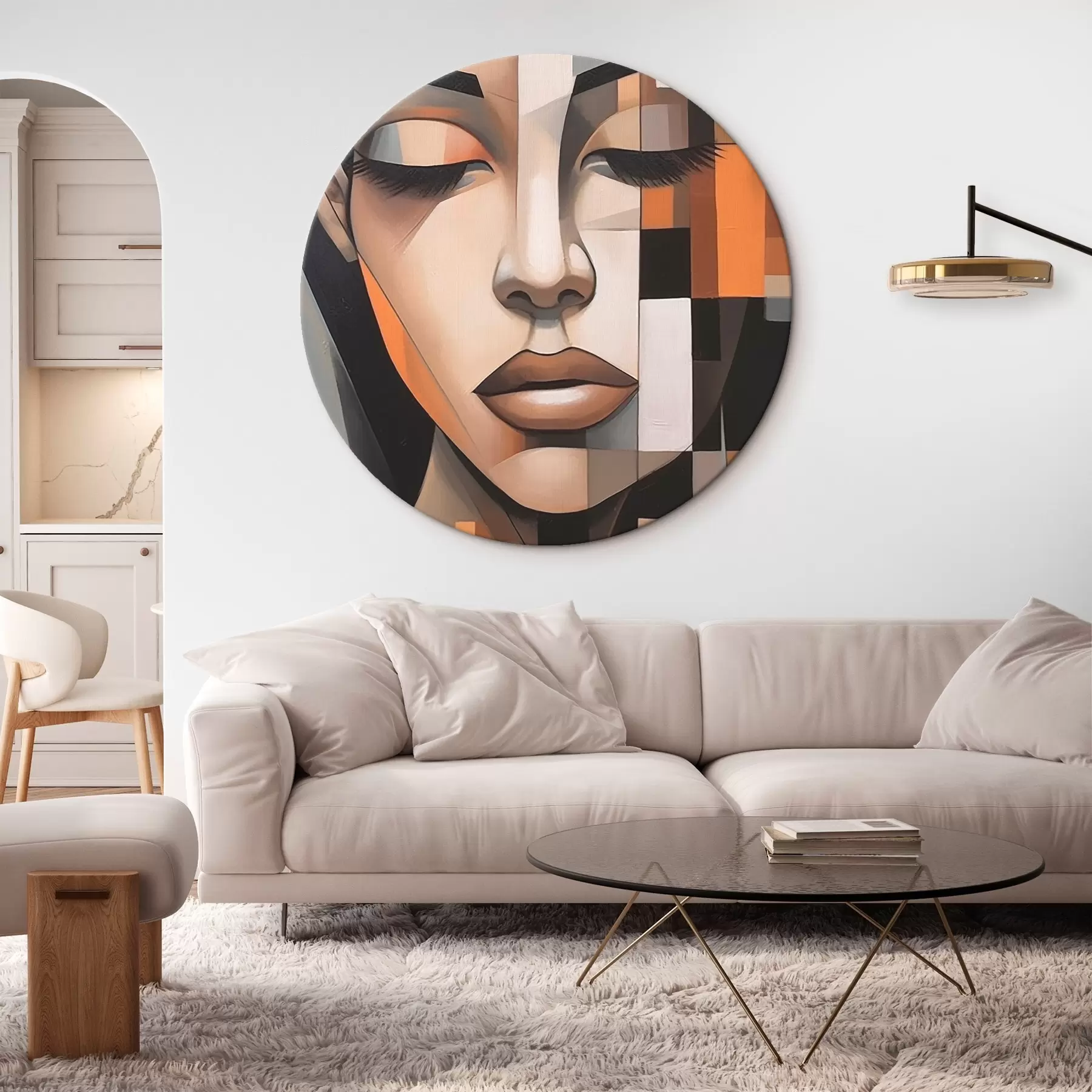 Obraz Kubistický ženský portrét Č. r46731