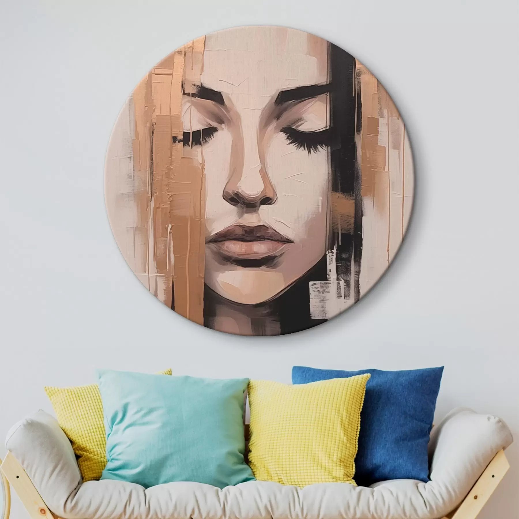 Obraz Portrét ženy. Abstraktní tahy štětcem Č. r46733