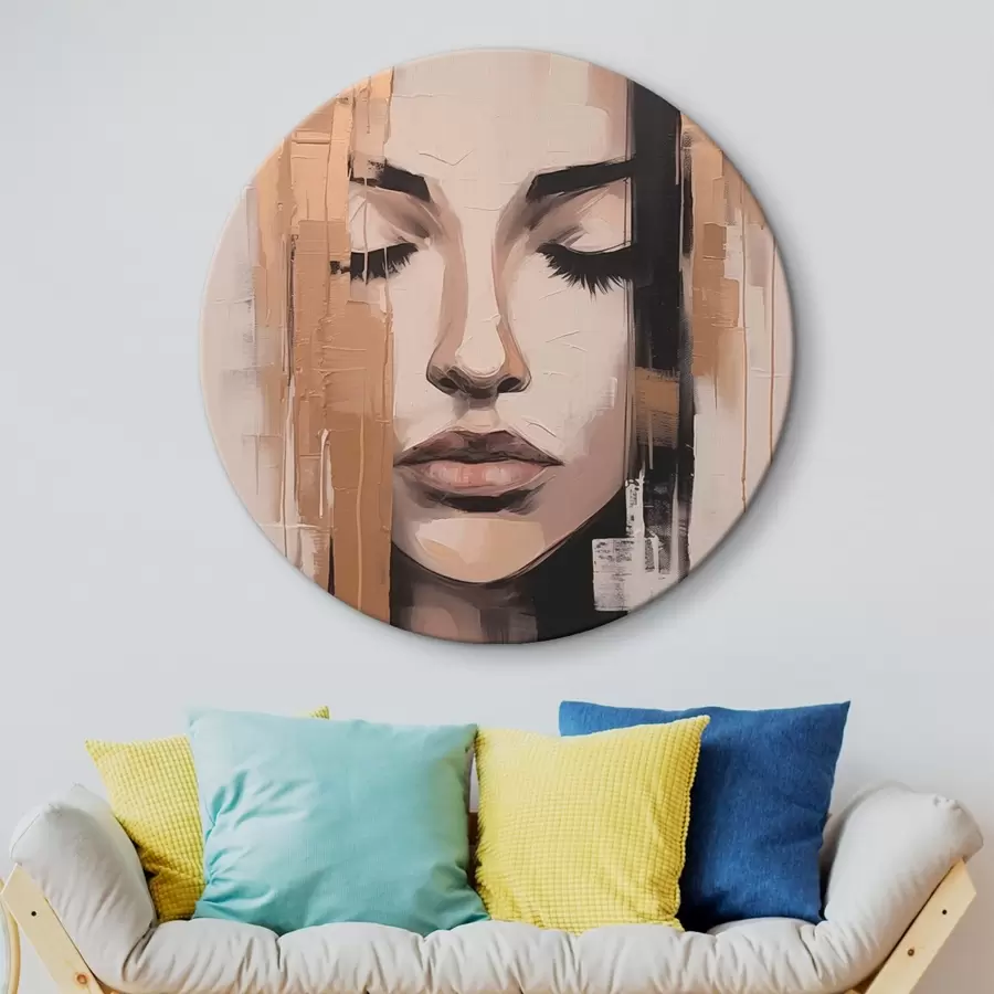 Obraz Portrét ženy. Abstraktní tahy štětcem Č. r46733