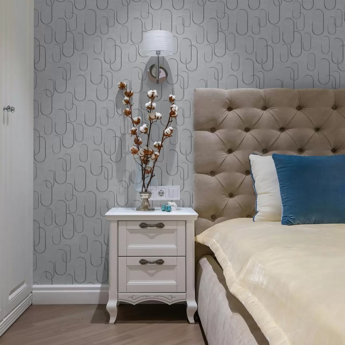 Tapety Světlé pozadí s protáhlými ovály, šedé obrysy a00921