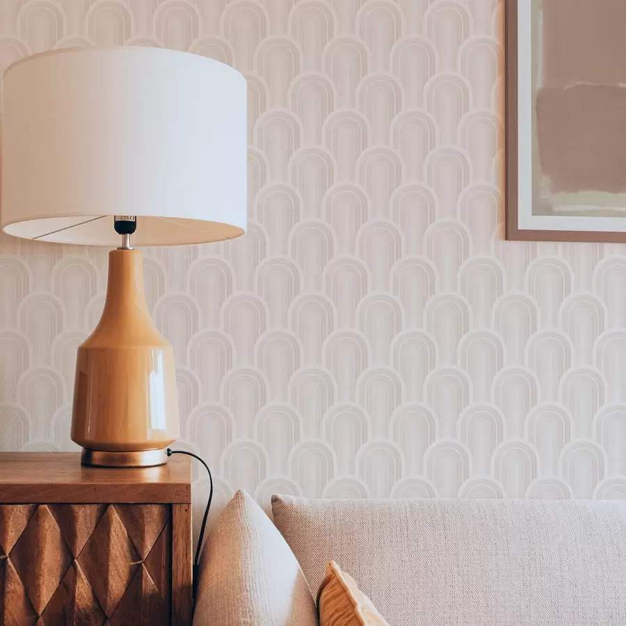 Fototapet Malé obloukové moduly v teplých krémově béžových odstínech a00924